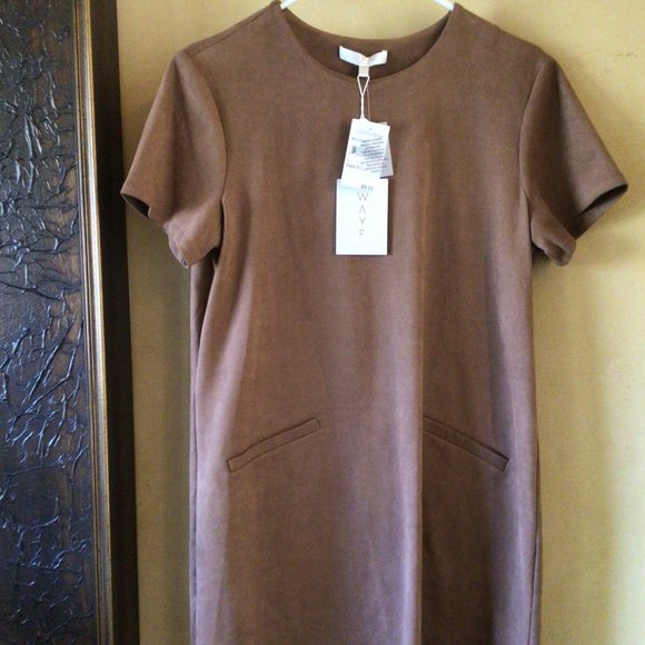 WAYF Large womens dress Brown suede - Picture 1 of 3